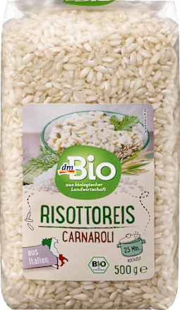 Bio dolgozrnati beli riž za rižote carnaroli dmBio