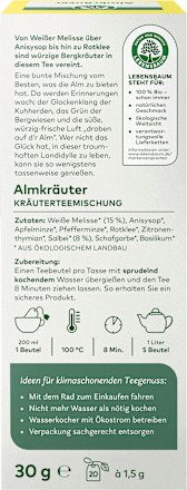 Kräutertee Almkräuter (20 Beutel) LEBENSBAUM
