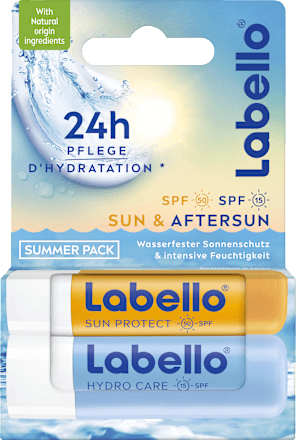 Lippenpflegestift Sun LSF 50 & Hydro LSF 15 Sommermix Set​ (2x4,8 g) Labello