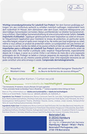 Lippenpflegestift Sun LSF 50 & Hydro LSF 15 Sommermix Set​ (2x4,8 g) Labello