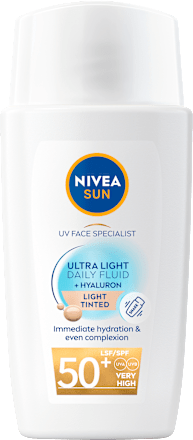 Sonnenfluid Gesicht leicht getönt, invisible daily, LSF 50+ NIVEA SUN