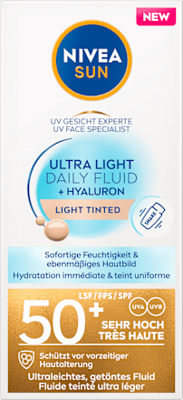 Sonnenfluid Gesicht leicht getönt, invisible daily, LSF 50+ NIVEA SUN