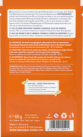 Schaumbad Winterorange Dresdner Essenz