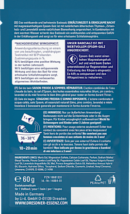 Badesalz Erkältungszeit & Erholsame Nacht Dresdner Essenz