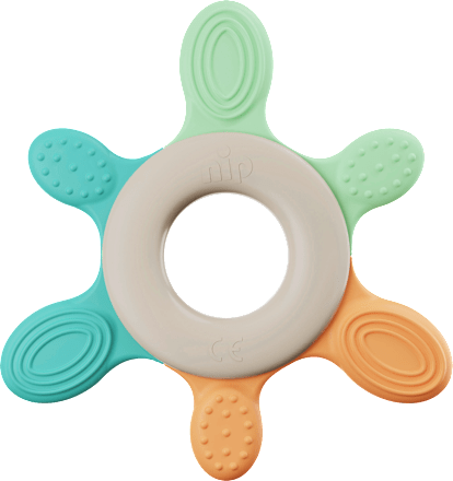 Beißring türkis/orange Nip