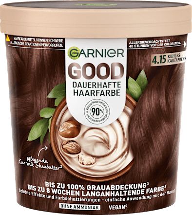 Haarfarbe 4.15 Kühles Kastanien Braun GARNIER GOOD