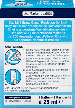 Lufterfrischer Minispray Ocean Fresh Starterset Denkmit