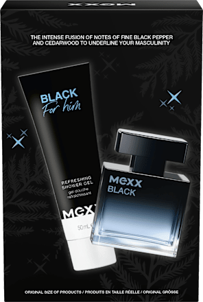 Geschenkset Black for Him 2tlg Mexx