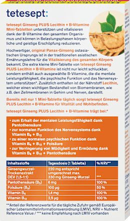 Ginseng 330 Mini Tabletten (30 Stück) tetesept