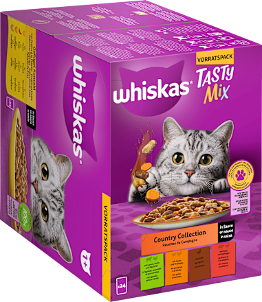 Nassfutter Katze Geflügel Auswahl in Sauce, Adult 1+ Multipack (24x85 g) Whiskas