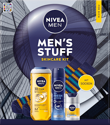 Geschenkset Mens Stuff + Socken 4tlg NIVEA MEN