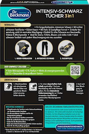 Farbtücher Intensiv-Schwarz  2in1 Dr. Beckmann