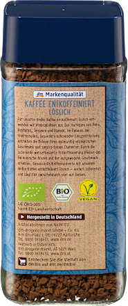Bio koffeinmentes instant kávé dmBio