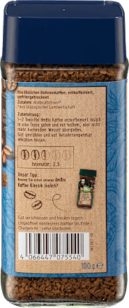 Caffè BIO solubile decaffeinato  dmBio