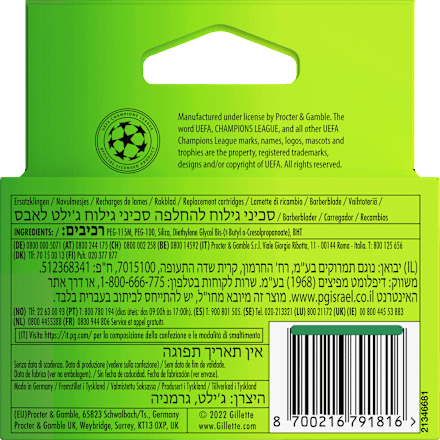 Rasierklingen, Labs Face Gillette