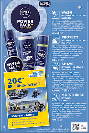 Geschenkset PowerPack+ Coupon 4tlg NIVEA