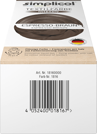 Textilfarbe intensiv Espresso-Braun Simplicol