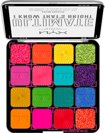 Szemhéjpúder paletta Ultimate - Nr. 04 I Know That’s Bright NYX PROFESSIONAL MAKEUP