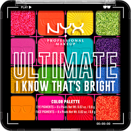 Szemhéjpúder paletta Ultimate - Nr. 04 I Know That’s Bright NYX PROFESSIONAL MAKEUP