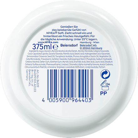 Feuchtigkeitscreme soft im Tiegel NIVEA