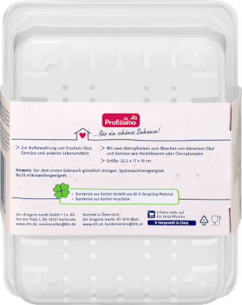 Kühlschrank-Organizer 2in1 mit Deckel & 2 Siebe  Profissimo