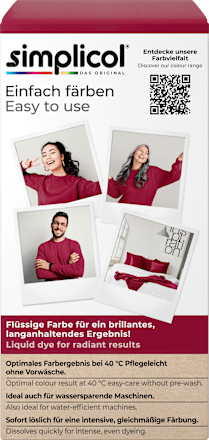 Textilfarbe intensiv Rubin-Rot Simplicol