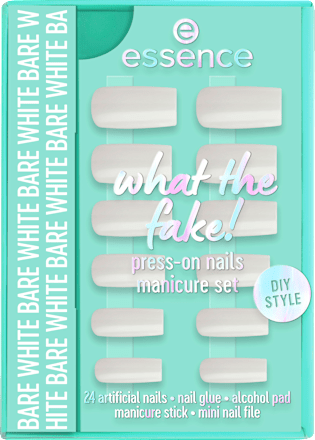 Naklejki na paznokcie What the fake! Set 04 Bare White essence