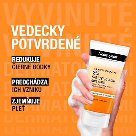 Čistiaci pleťový peeling Blackhead Eliminating s kyselinou salicylovou Neutrogena