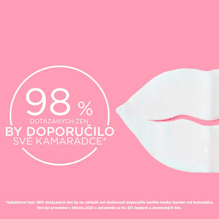 vyplňující textilní maska na rty třešeň & panthenol GARNIER SKIN NATURALS