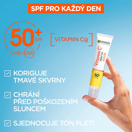 denní rozjasňující UV fluid Vitamín C SPF50+ GARNIER SKIN NATURALS