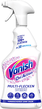 Multi-Flecken Weiß Vorwaschspray ohne Chlor Vanish Oxi Action