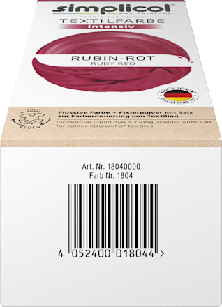 Textilfarbe intensiv Rubin-Rot Simplicol