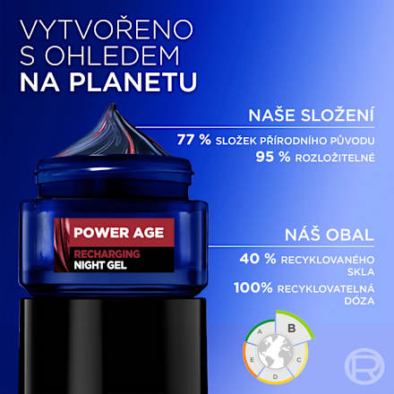 noční pleťový gel Power Age L'ORÉAL PARiS MEN EXPERT