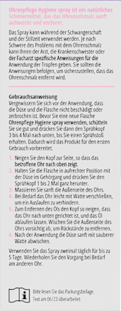 Ohrenpflege Hygienespray  ALPINE