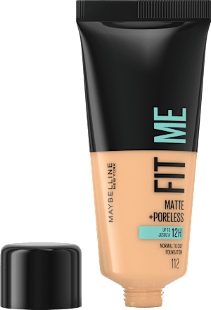 Foundation Fit Me Matte + Poreless 112 Soft Beige MAYBELLINE NEW YORK