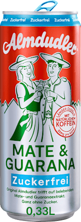 Erfrischungsgetränk Mate & Guarana Zuckerfrei Almdudler