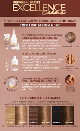 Creme 3-Fach Pflege Creme Farbe - Nr. 7U Universal Mittelblond L'ORÉAL PARiS EXCELLENCE Creme