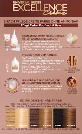 Haarfarbe Universale Nude-Töne - Nr. 9U Universal Sehr Helles Blond L'ORÉAL PARiS EXCELLENCE Creme