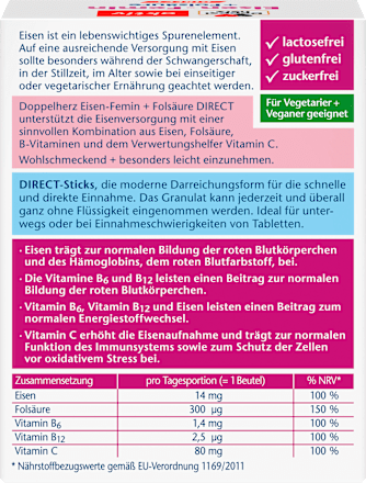 aktiv Eisen-Femin Direct Sticks Doppelherz