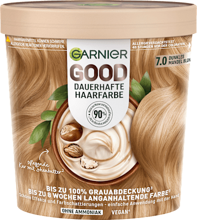 Dauerhafte Haarfarbe - Nr. 7.0 dunkles Mandel Blond GARNIER GOOD
