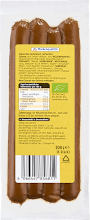 Seitan Wiener Vürstchen Vetzgerei dmBio