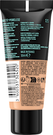 Foundation Fit Me Matte + Poreless 120 Classic Ivory MAYBELLINE NEW YORK