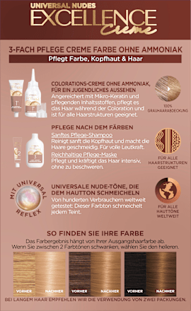 Haarfarbe Universale Nude-Töne - Nr. 8U Universal Hellblond L'ORÉAL PARiS EXCELLENCE Creme