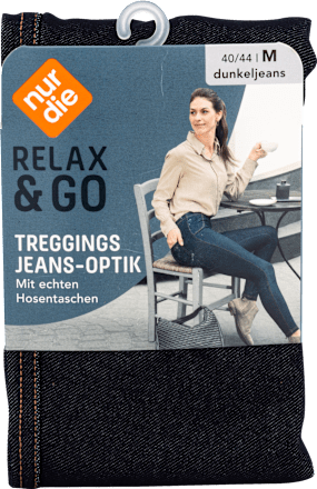 Relax & Go Treggings Jeans-Look schwarz, Gr. 40/44 nur die
