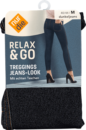 Relax & Go Treggings Jeans-Look schwarz, Gr. 40/44 nur die