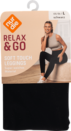 Relax & Go Leggings Soft Touch schwarz, Gr. 44/46 nur die