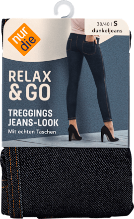 Relax & Go Treggings Jeans-Look dunkeljeans, Gr. 38/40 nur die
