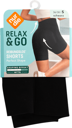 Relax & Go Shorts reibungslos schwarz, Gr. 36/38 nur die
