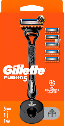 Fusion borotva készülék 5db betéttel + állvánnyal Gillette