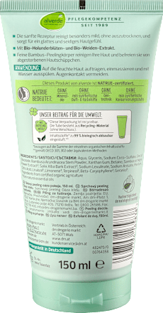 Ruheoase tělový peeling bio vrba a bezový květ alverde NATURKOSMETIK